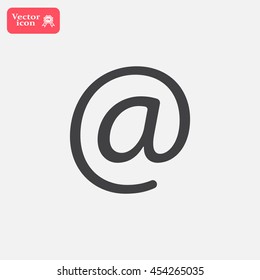 at sign icon illustration vector