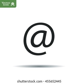 at sign icon illustration vector