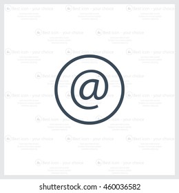 at sign icon illustration vector