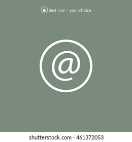 at sign icon illustration vector