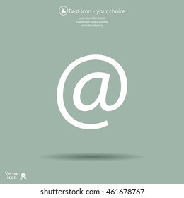 at sign icon illustration vector