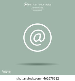 at sign icon illustration vector