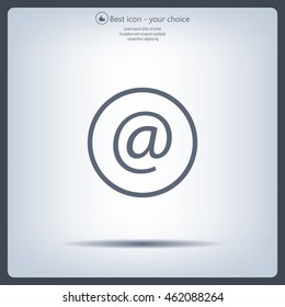 at sign icon illustration vector