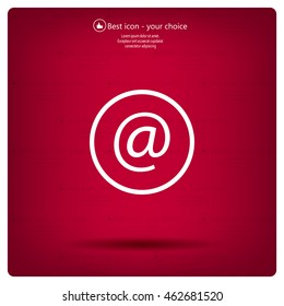 at sign icon illustration vector