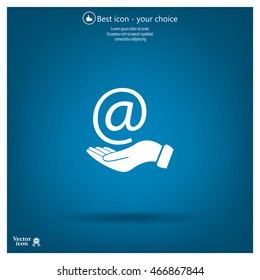 at sign icon illustration vector