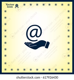 at sign icon illustration vector