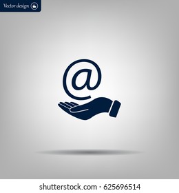 at sign icon illustration vector