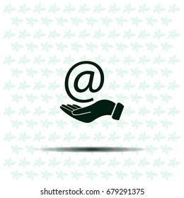 at sign icon illustration vector