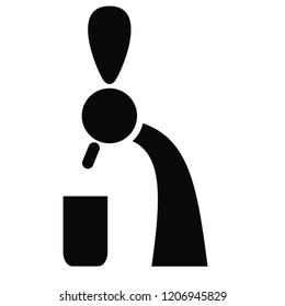 Sign icon to indicate the bar.