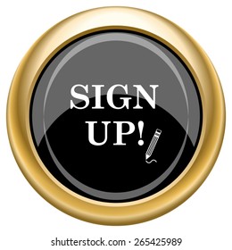 Sign up icon. Internet button on white  background. EPS10 Vector. 