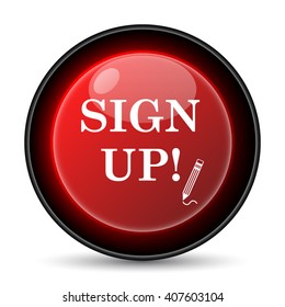 Sign up icon. Internet button on white background. EPS10 vector
