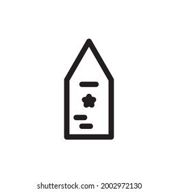 Icono de signo o logotipo de ilustración vectorial de símbolo de signo aislado, ilustración vectorial con contorno negro de alta calidad.