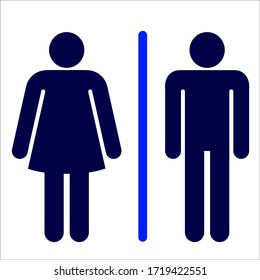 sign icon male and female toilet. Vector illustration