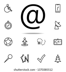  sign icon. Navigation icons universal set for web and mobile
