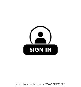 Sign in icon, regiester or registration Icon vector simple element illustration