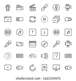 Sign icon set. Collection of high quality outline web pictograms in modern flat style. Black sign symbol for web design and mobile app on white background. Line logo EPS10