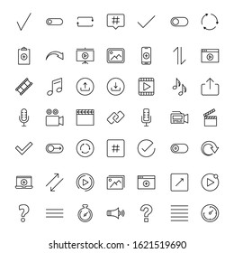 Sign icon set. Collection of high quality outline web pictograms in modern flat style. Black sign symbol for web design and mobile app on white background. Line logo EPS10