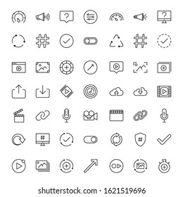 Sign icon set. Collection of high quality outline web pictograms in modern flat style. Black sign symbol for web design and mobile app on white background. Line logo EPS10