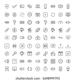 Sign icon set. Collection of high quality outline web pictograms in modern flat style. Black sign symbol for web design and mobile app on white background. Line logo EPS10