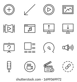 Sign icon set. Collection of high quality outline web pictograms in modern flat style. Black sign symbol for web design and mobile app on white background. Line logo EPS10