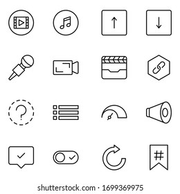 Juego de iconos de signo. Colección de pictogramas web de alta calidad en estilo plano moderno. Símbolo de signo negro para diseño web y aplicación móvil sobre fondo blanco. Logo de línea EPS10