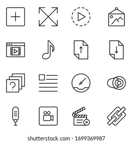 Sign icon set. Collection of high quality outline web pictograms in modern flat style. Black sign symbol for web design and mobile app on white background. Line logo EPS10