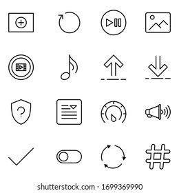 Sign icon set. Collection of high quality outline web pictograms in modern flat style. Black sign symbol for web design and mobile app on white background. Line logo EPS10