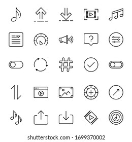Zeichnen Sie Symbol-Set. Kollektion hochwertiger Umrisspiktogramme im modernen Flachstil. Schwarzes Symbol für Webdesign und mobile App auf weißem Hintergrund. Linienlogo EPS10