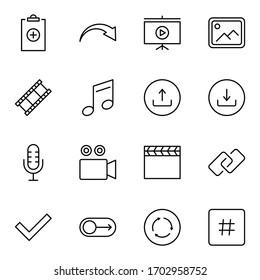 Sign icon set. Collection of high quality outline web pictograms in modern flat style. Black sign symbol for web design and mobile app on white background. Line logo EPS10