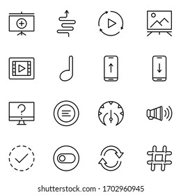 Sign icon set. Collection of high quality outline web pictograms in modern flat style. Black sign symbol for web design and mobile app on white background. Line logo EPS10
