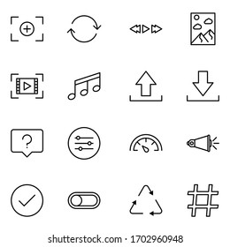 Sign icon set. Collection of high quality outline web pictograms in modern flat style. Black sign symbol for web design and mobile app on white background. Line logo EPS10
