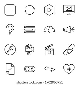 Sign icon set. Collection of high quality outline web pictograms in modern flat style. Black sign symbol for web design and mobile app on white background. Line logo EPS10
