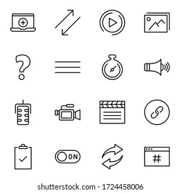 Sign icon set. Collection of high quality outline web pictograms in modern flat style. Black sign symbol for web design and mobile app on white background. Line logo EPS10
