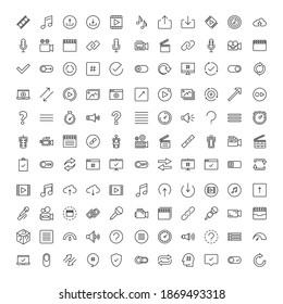 Sign icon set. Collection of high quality outline web pictograms in modern flat style. Black sign symbol for web design and mobile app on white background. Line logo EPS10