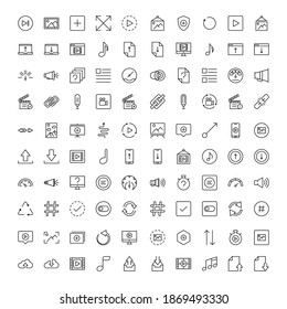 Zeichnen Sie Symbol-Set. Kollektion hochwertiger Umrisspiktogramme im modernen Flachstil. Schwarzes Symbol für Webdesign und mobile App auf weißem Hintergrund. Linienlogo EPS10
