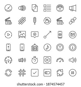 Sign icon set. Collection of high quality outline web pictograms in modern flat style. Black sign symbol for web design and mobile app on white background. Line logo EPS10