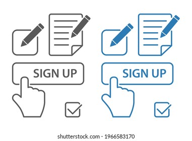 conjunto de iconos de suscripción aislado en fondo blanco