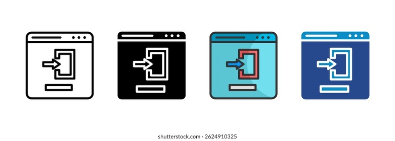 Sign In Icon Set Multiple Style Collection