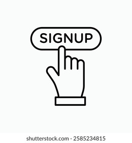 Sign up icon. simple vector icon