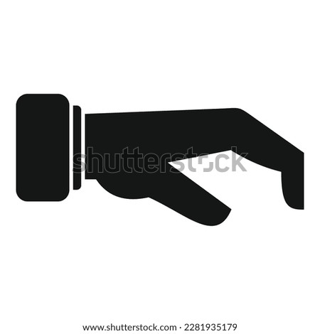 Up sign icon simple vector. Hold finger. Grip pose