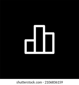 Unterschreiben Sie Symbol, einfache Vektorgrafik einzeln auf schwarzem Hintergrund.