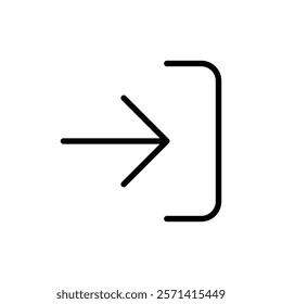 Sign up icon Thin line vector