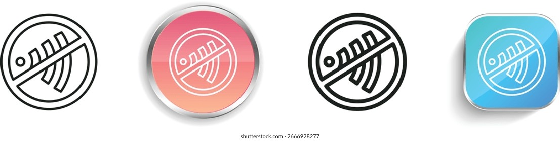 sign icon. Thin Linear, Regular and Button Style Design Isolated On White Background