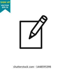 sign up icon in trendy flat design 