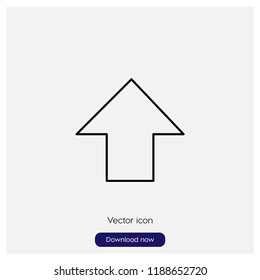 Up sign icon in trendy flat style isolated on grey background, modern symbol vector illustration for web