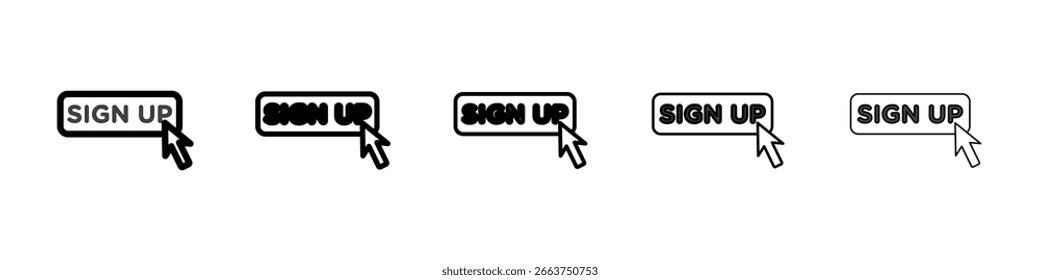 Sign up icon vector collection. EPS 10