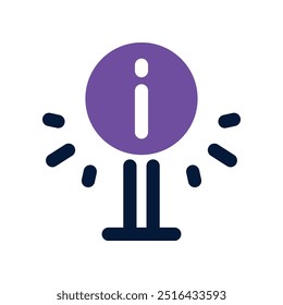 sign icon. vector dual tone icon for your website, mobile, presentation, and logo design.