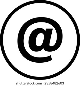 Auf Zeichen Symbol Vektorgrafik . Symbol für E-Mail-Adresse
