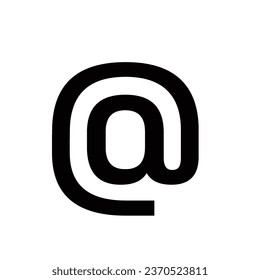 At sign icon. Vector email on white background.