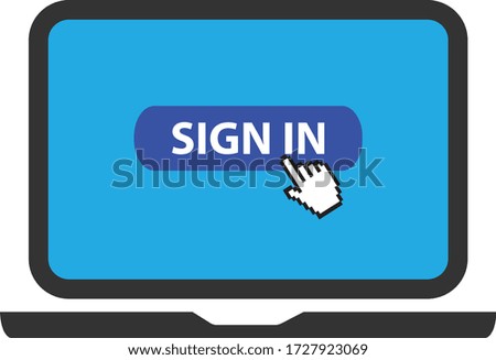 Sign in icon. Vector illustration